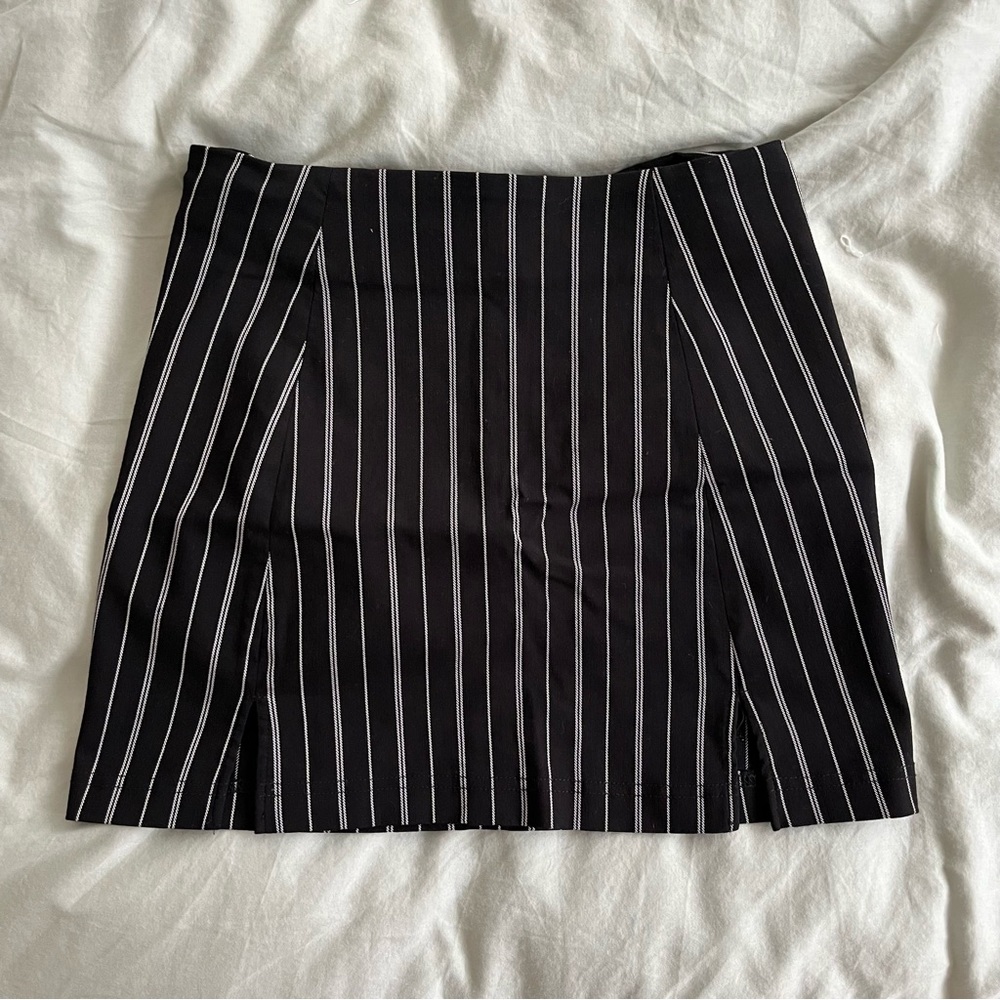 UO Stretchy pinstripe mini skirt
